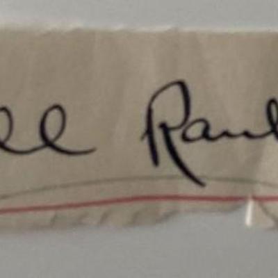 Operatic soprano Nell Rankin original signature