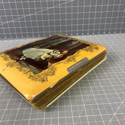 Antique Celluloid Photo Album w/ Cabinet Cards 