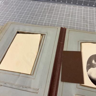 Antique Celluloid Photo Album w/ Cabinet Cards 
