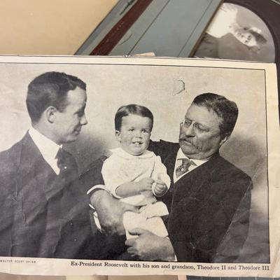 Antique Celluloid Photo Album w/ Cabinet Cards 