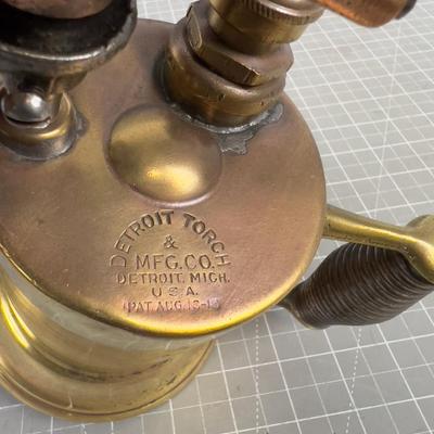 Brass Detroit Torch Vintage Blow Torch 