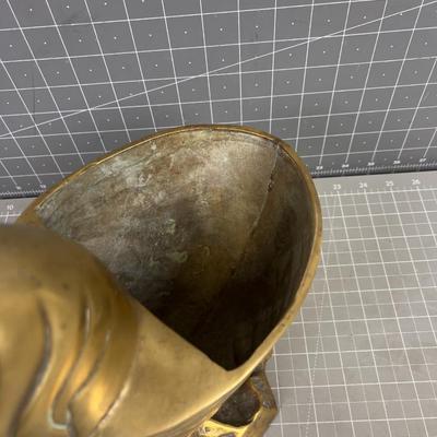 Brass Nautilus Bowl or Planter, Solid Brass