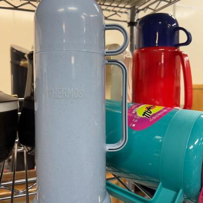 Collection of (5) 1980's Thermos and Carafe 