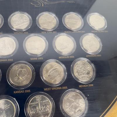 50 State QUARTER Collection Framed and Complete