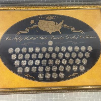 50 State QUARTER Collection Framed and Complete