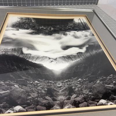 Framed Black & White Photograph Signed with Nude in Photo