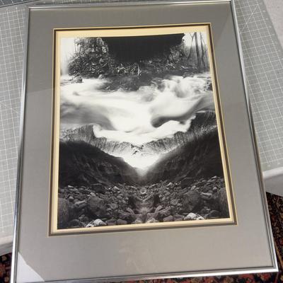 Framed Black & White Photograph Signed with Nude in Photo