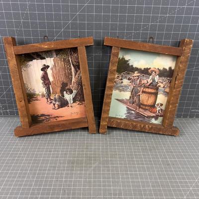 Jim Daly Framed Prints "Huck Finn & Tom Sawyer"