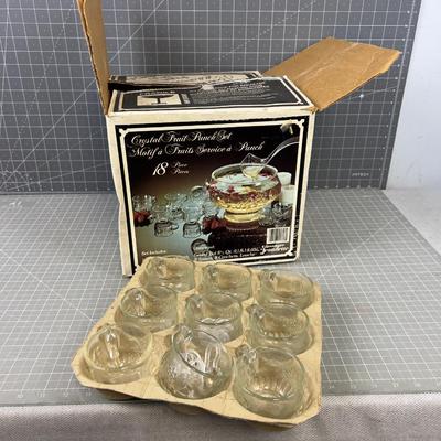 18 Piece PUNCH Bowl Set In Original Box 