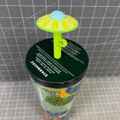 Starbucks Glow in the Dark with Silicone Straw Cup 