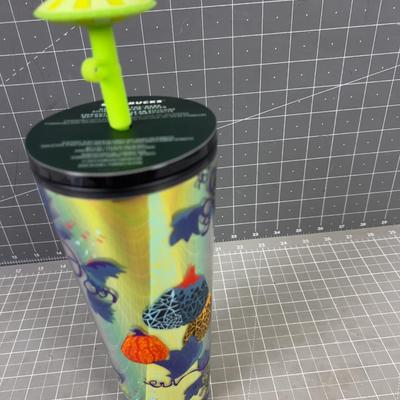 Starbucks Glow in the Dark with Silicone Straw Cup 