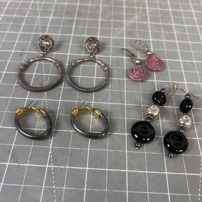 4 Sets of Earrings   - WOW! 