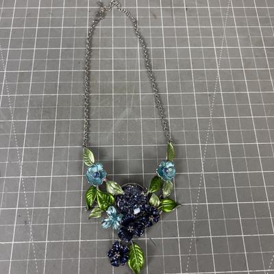 STATEMENT Necklace Green, Blues and INTERESTING! 