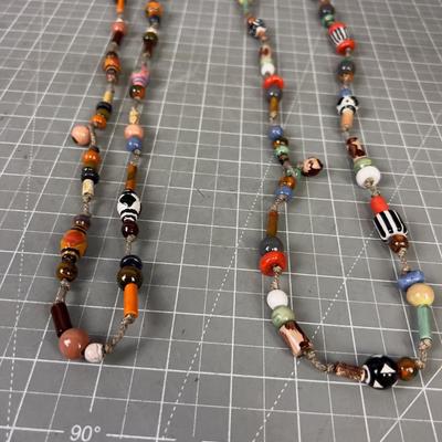 2 More Strings of Ceramic Bead Necklaces