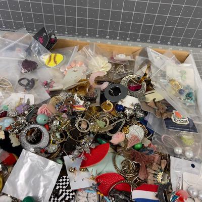Gallon of Jewels: Mostly Earrings 