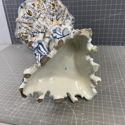  Large Figural Meissen German Porcelain Centerpiece Compote 