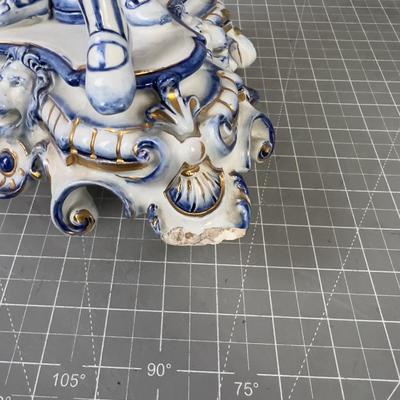  Large Figural Meissen German Porcelain Centerpiece Compote 