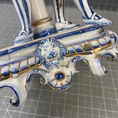  Large Figural Meissen German Porcelain Centerpiece Compote 