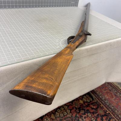 Antique Black Powdered Double Barrell Shotgun