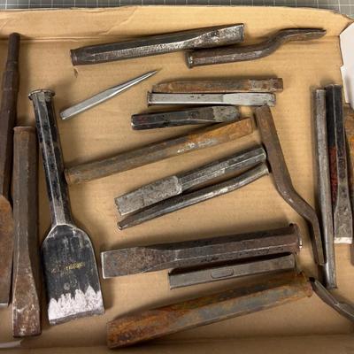 Tray full of Tools: All Cold Chisels 