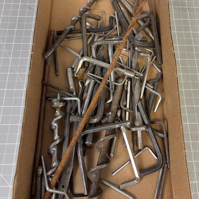 Tray full of Tools: Drill Bits and Allen Wrench 