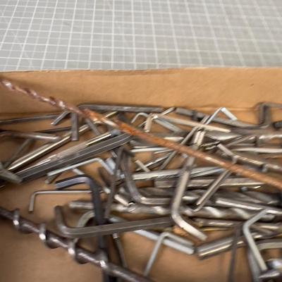 Tray full of Tools: Drill Bits and Allen Wrench 
