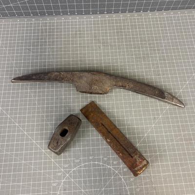 Tool Heads: Pick Head, Sledge Hammer and Wedge