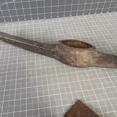Tool Heads: Pick Head, Sledge Hammer and Wedge