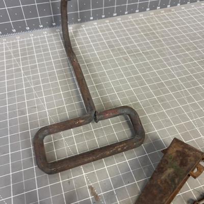 Leg Hold Trap and a Forged Hook 