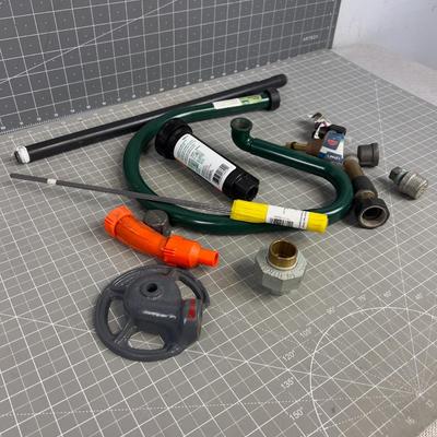 Various Sprinkle Nozzle's, Plumbing Parts Etc.