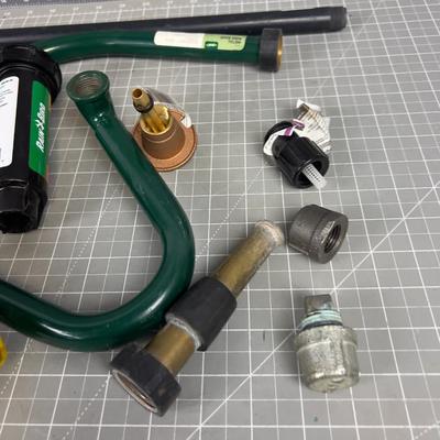 Various Sprinkle Nozzle's, Plumbing Parts Etc.