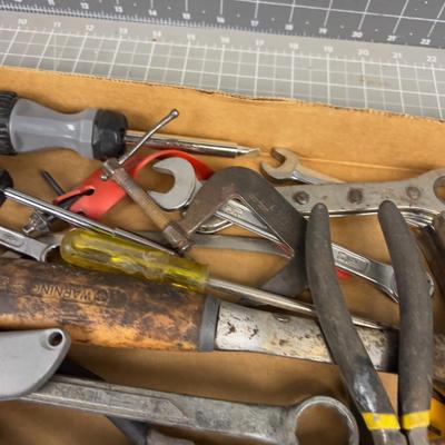 Tools; Vice Grip, Pipe Wrench and Hammer