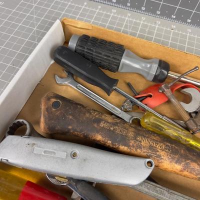 Tools; Vice Grip, Pipe Wrench and Hammer