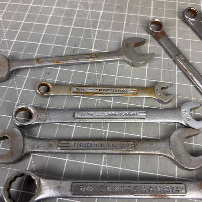 Pile of Craftsman Combination Wrenches 