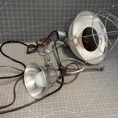 CLIP ON Heat Lamp and Clip on Light. 