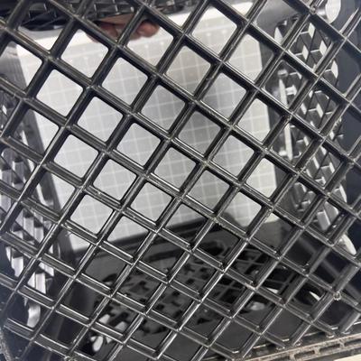 2 Black Plastic Milk Crates