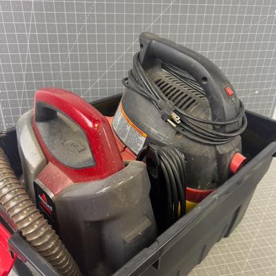 a Little Bissel Cleaner and Stinger Wet Dry Vac