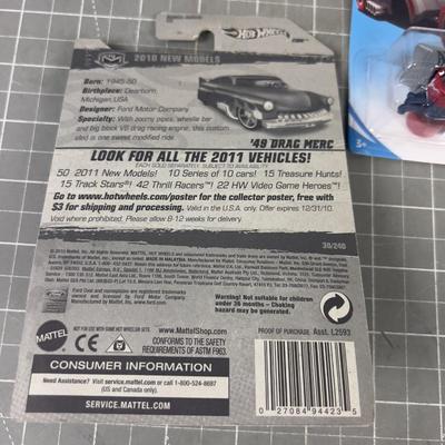 4 NEW Hot Wheels On the Card