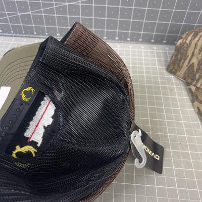 3 NEW Snap Back Hats - Camo and Olive