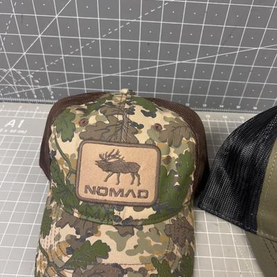 3 NEW Snap Back Hats - Camo and Olive