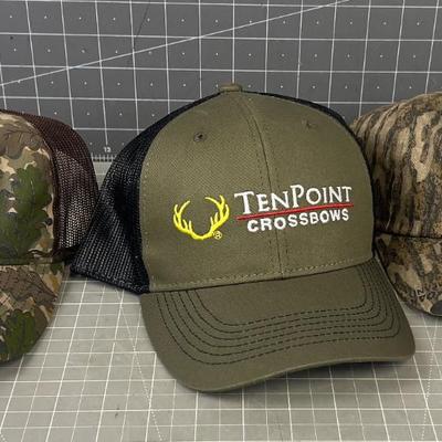 3 NEW Snap Back Hats - Camo and Olive