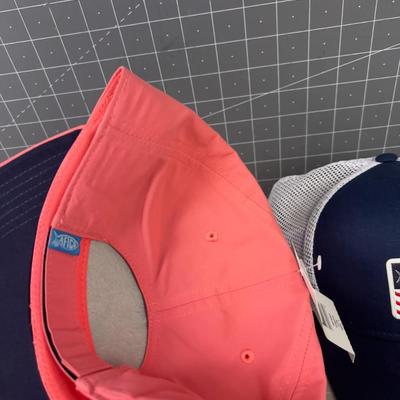 2 American Fishing Hats Snap Back 