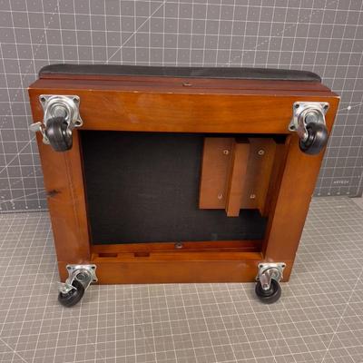 Folding Foot Stool Ottoman Adjustable! 