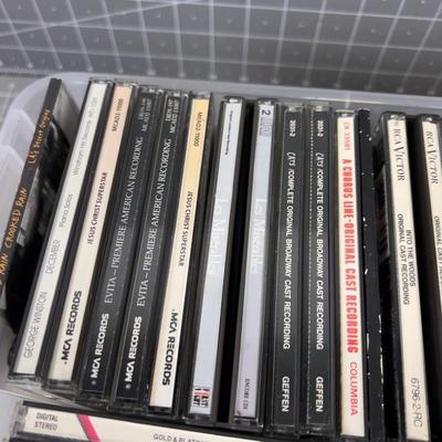 Tub of CD's a Lot of Broadway Show Tunes 