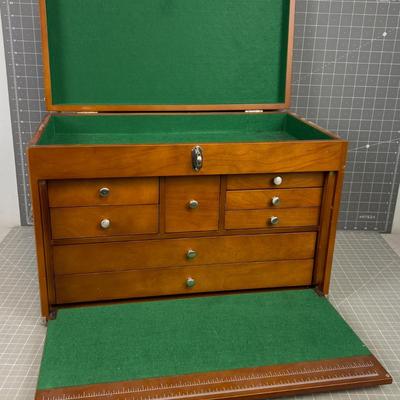 Incredible, Wood Machinist Tool Chest, by Trinity, Felt Lined