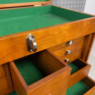 Incredible, Wood Machinist Tool Chest, by Trinity, Felt Lined