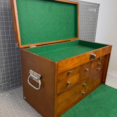 Incredible, Wood Machinist Tool Chest, by Trinity, Felt Lined