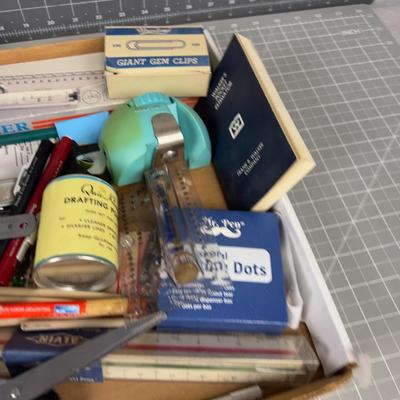 Tray of Drafting and Art Tools
