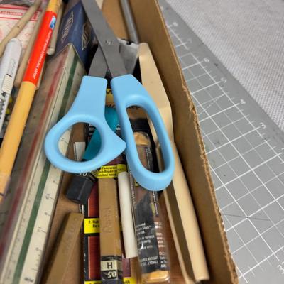 Tray of Drafting and Art Tools