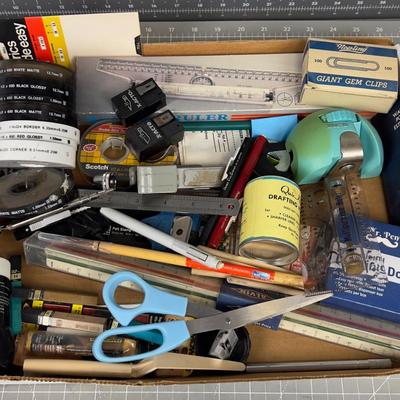 Tray of Drafting and Art Tools